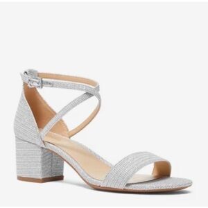 MICHAEL Michael Kors Serena Flex Sandal Silver Chain Mesh Women’s 7.5